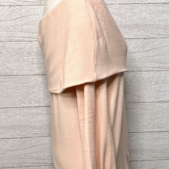 Light Pink Off The Shoulder Tunic Sweater - Picture 5 of 5